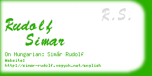 rudolf simar business card